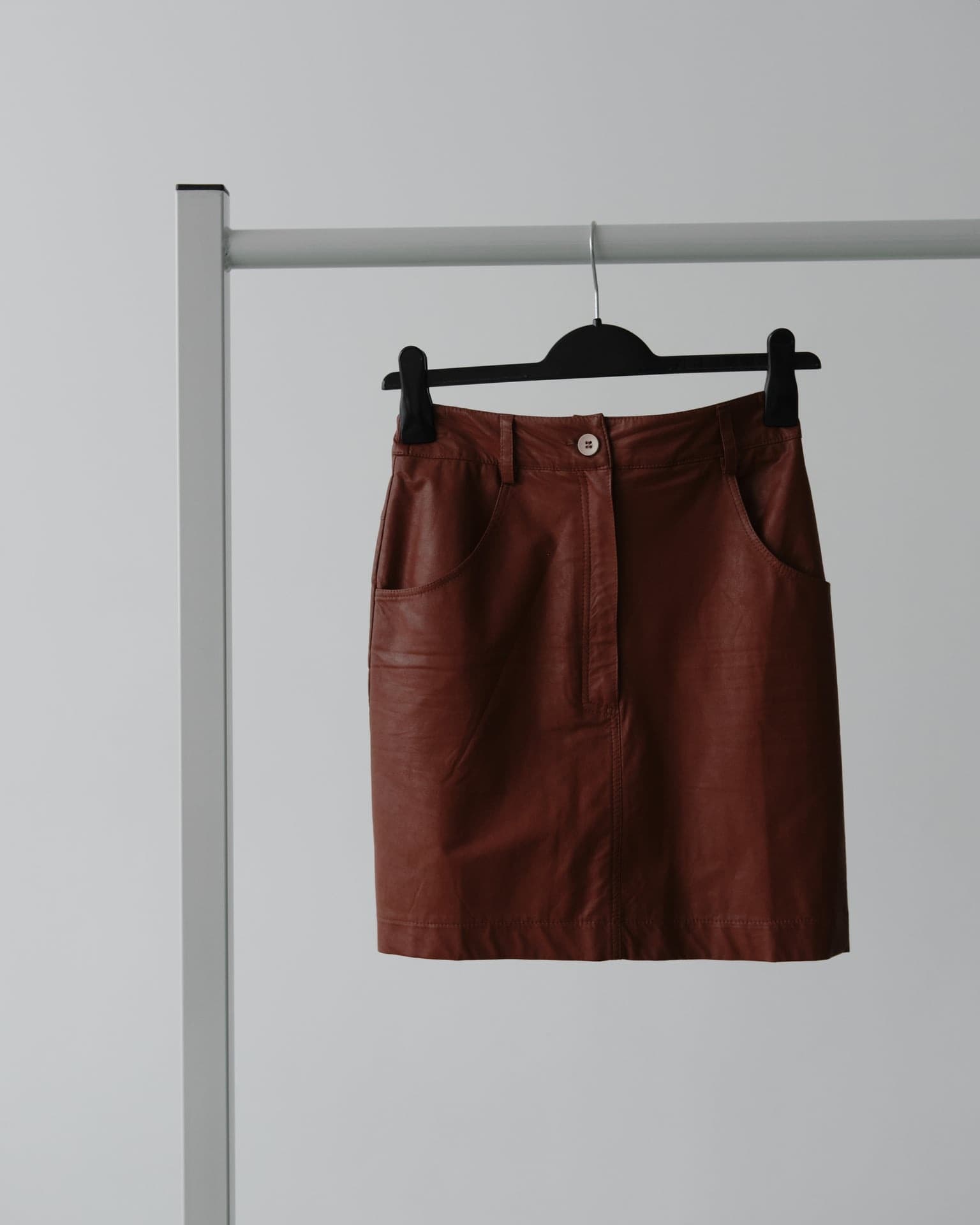 Юбка из экокожи